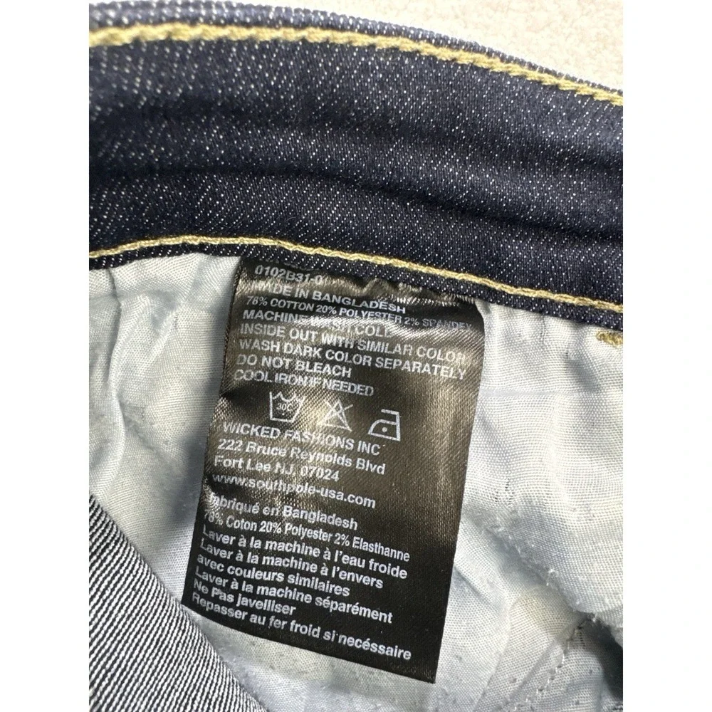 Southpole Jeans Men 34x32 Dark Blue‎ Straight Denim